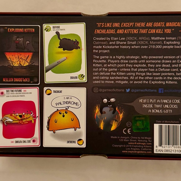 Exploding Kittens Original Edition Card Game - Picture 2 of 3